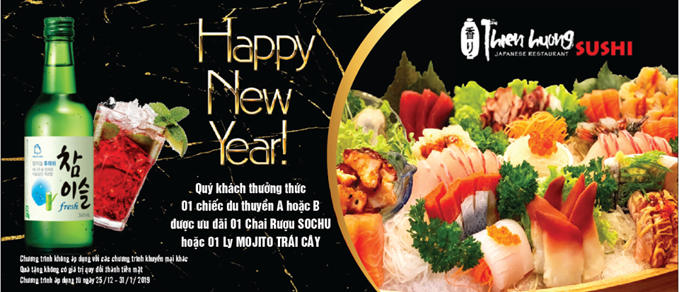 Nhà hàng Thiên Hương Sushi khuyến mãi tết
