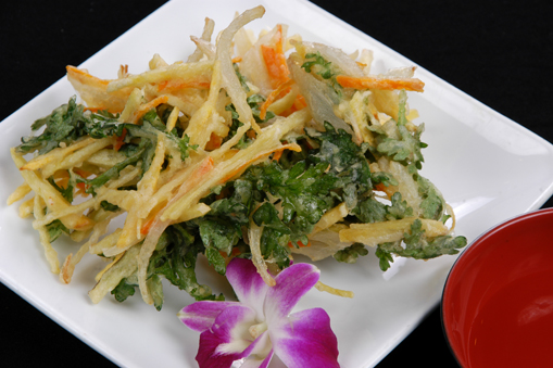 Hải sản & rau củ chiên giòn/DEEP FRIED SEAFOOD & VEGETABLES/ かき揚げ